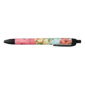 Stylo Noir Hibiscus Ananas Pastèque Tropical (Bas)