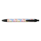 Stylo Noir Hibiscus Coloré, Motif Des Fleurs (Dos)