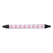 Stylo Noir Hibiscus rose Fleur tropicale (Devant)