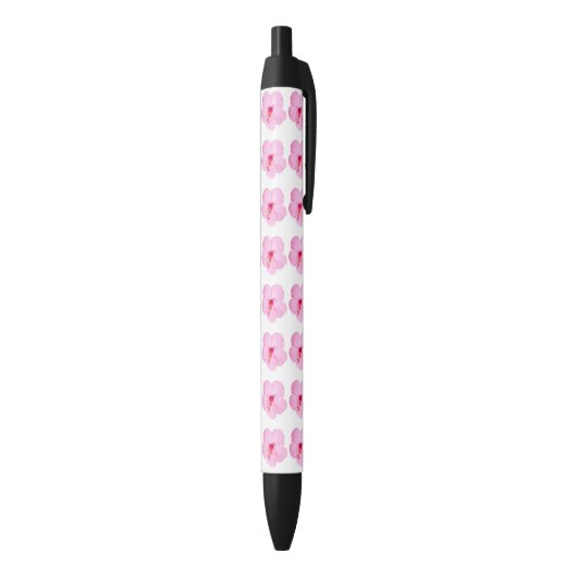 Stylo Noir Hibiscus rose Fleur tropicale (Bas (Vertical))