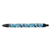 Stylo Noir Hibiscus tropicaux Schéma floral 2 (Devant)