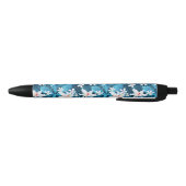 Stylo Noir Hibiscus tropicaux Schéma floral 2 (Bas)