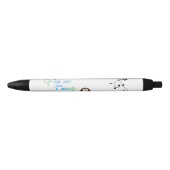 Stylo Noir Hibou de Merci personnalisé (Devant)