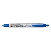 Stylo Noir Hibou des neiges (Dos)