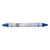 Stylo Noir Hibou des neiges (Devant)