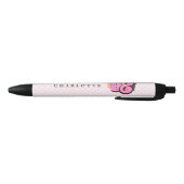 Stylo Noir Hibou lunatique rose mignon (Bas)