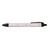 Stylo Noir Hibou Rose Pastel (Haut)