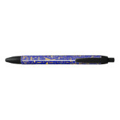 Stylo Noir Hiéroglyphes égyptiens - Lapis Lazuli et Gold (Dos)