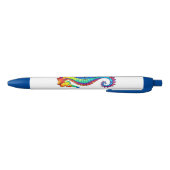 Stylo Noir Hippocampe polygonal arc-en-ciel (Bas)