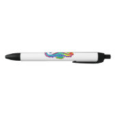 Stylo Noir Hippocampe polygonal arc-en-ciel (Bas)