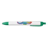 Stylo Noir Hippocampe polygonal arc-en-ciel (Bas)