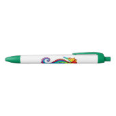 Stylo Noir Hippocampe polygonal arc-en-ciel (Haut)