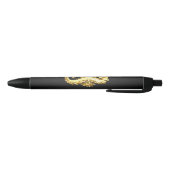 Stylo Noir Hippocampe Polygonal Or (Bas)