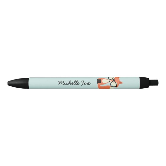 Stylo Noir Hipster Red Fox (Devant)