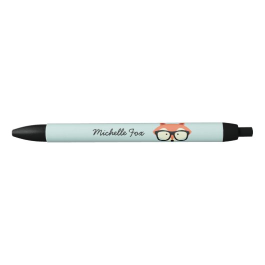 Stylo Noir Hipster Red Fox (Devant)