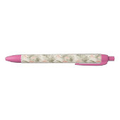 Stylo Noir Hisbiscus Tropical Palm Tree Motif (Bas)
