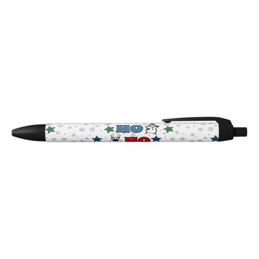 Stylo Noir Ho-Ho-Ho conception de Noël (Haut)