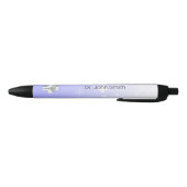 Stylo Noir Holographique Médicale 3D Caduceus Croix blanche (Bas)