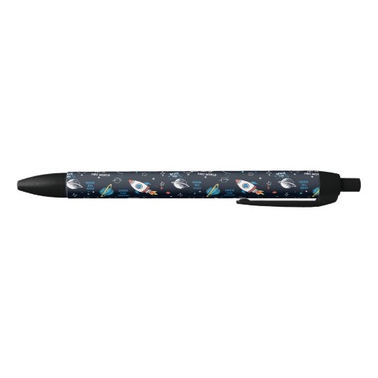Stylo Noir Hors de ce Motif spatial mondial (Bas)