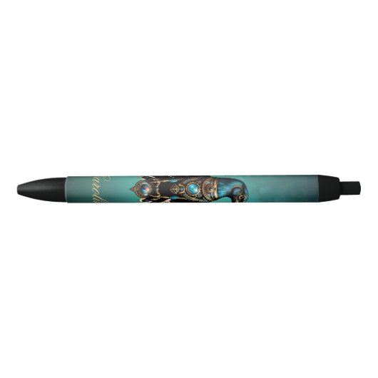 Stylo Noir Horus le dieu faucon. (Devant)