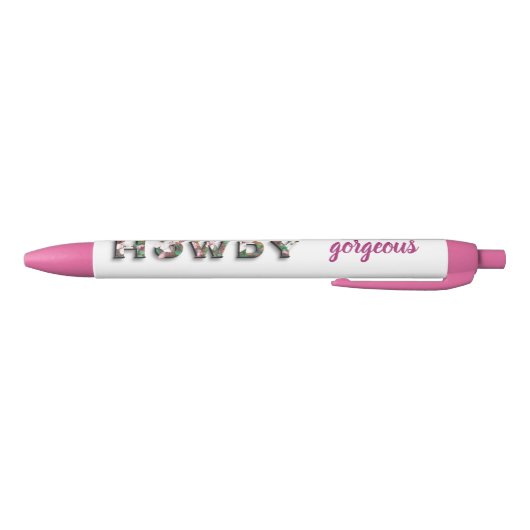 Stylo Noir Howdy Gorgeous Rustic Chic Floral (Bas)