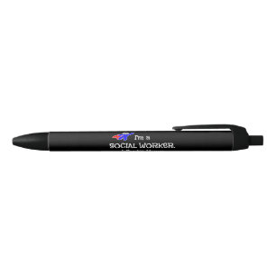 Stylo Noir Humour des travailleurs sociaux - Lettres blanches