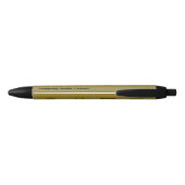 Stylo Noir Icône professionnelle Black & Gold, Société/Événem (Dos)