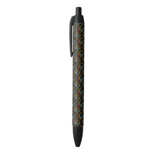 Stylo Noir Icônes de casino colorées   