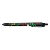Stylo Noir Icônes végétales colorées (Bas)