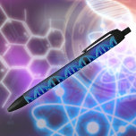 Stylo Noir ID d'ADN Blue Médicale Science<br><div class="desc">Un design cool,  tendance et amusant inspiré de la science médicale. Le cadeau parfait pour tous les médecins,  les infirmières,  les scientifiques,  les professeurs de sciences,  les techniciens de laboratoire,  les étudiants en sciences et tout geek scientifique de votre vie (y compris vous)! Conçu par Thisisnotme©</div>