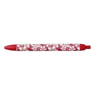 STYLO NOIR ÎLE PLUMERIA (ROUGE CARDINAL)