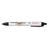 Stylo Noir Illustration amusante de poulet cool (Bas)