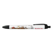 Stylo Noir Illustration amusante de poulet cool (Haut)