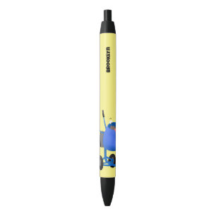Stylo Noir Illustration amusante du mélangeur de ciment bleu
