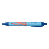 Stylo Noir Illustration de calamar rose (Bas)