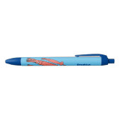 Stylo Noir Illustration de calamar rose (Haut)