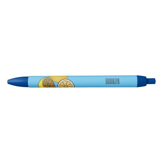 Stylo Noir Illustration de citron (Devant)