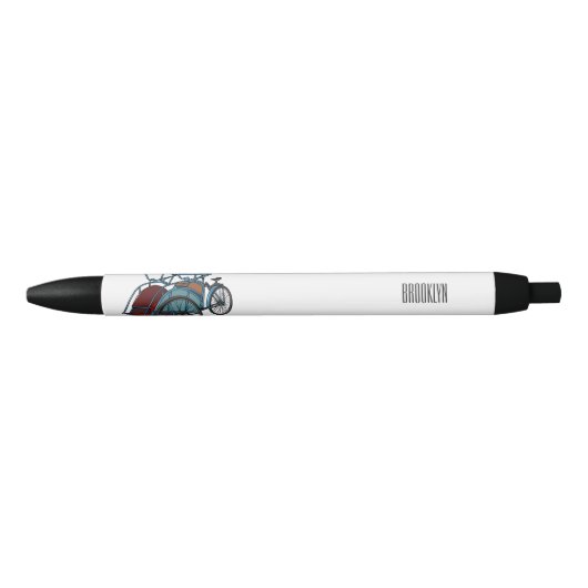 Stylo Noir Illustration de cyclo-pousse (Devant)