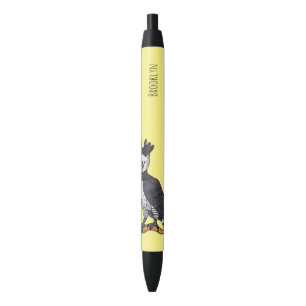 Stylo Noir Illustration de dessin animé d'aigle harpie