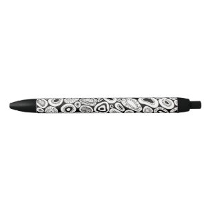 Stylo Noir Illustration de formes blob aléatoires d'art abstr