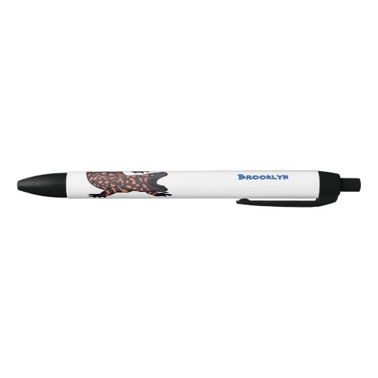 Stylo Noir Illustration de lézard géant affamé (Bas)