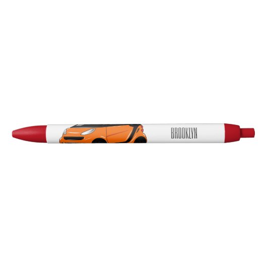 Stylo Noir Illustration de micro-voiture (Devant)