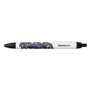 Stylo Noir Illustration de moto pourpre Sidecar