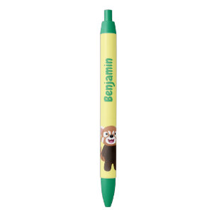Stylo Noir Illustration de panda rouge mignon