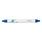 Stylo Noir Illustration de papillons Morpho (Devant)
