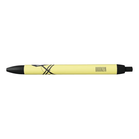 Stylo Noir Illustration de piano clavier (Devant)