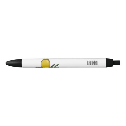 Stylo Noir Illustration d'huile d'olive (Devant)