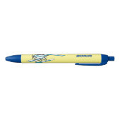 Stylo Noir Illustration d'hydravion bleu blanc (Bas)