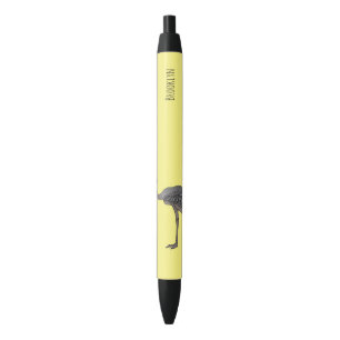 Stylo Noir Illustration d'oiseau de rhée