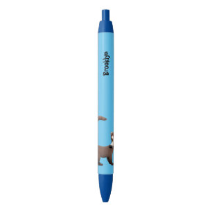 Stylo Noir Illustration drôle curieuse de dessin animé de coa